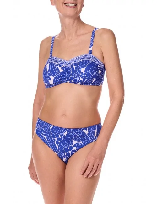 Haut de maillot bandeau Azores sans armatures Royal blue / White Amoena