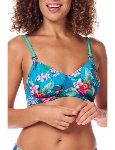 Haut de maillot paddé Alvor sans armatures  Turquoise/Multi Amoena
