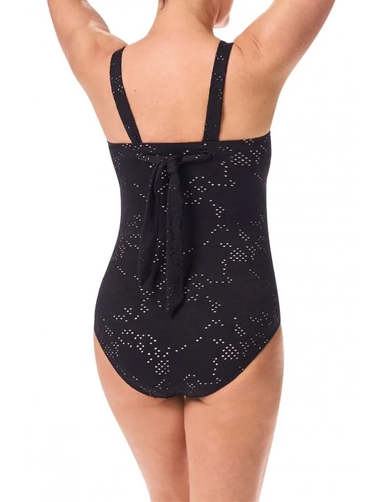 Maillot de bain une pièce Makri Noir / Sable amoena