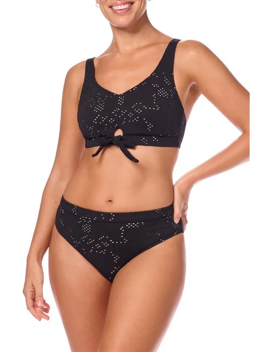 Haut de maillot de bain Makri sans armatures Noir / Sable Amoena