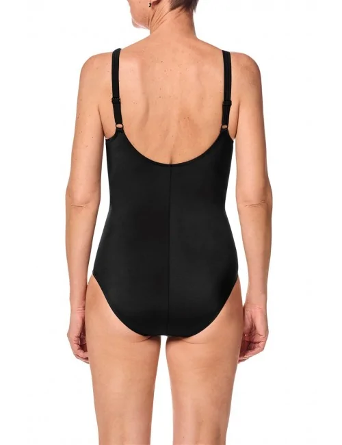 Maillot de bain une pièce Ravello noir argent amoena