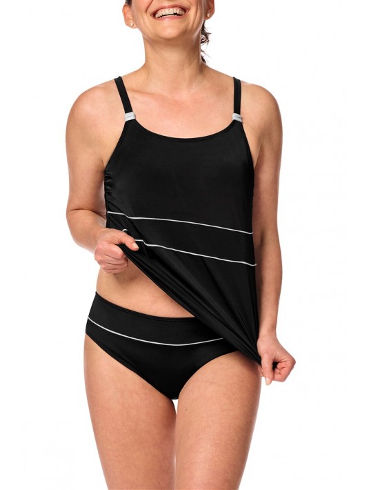 Tankini de bain Ravello Noir argent amoena Tankini de bain Ravello Noir argent amoena