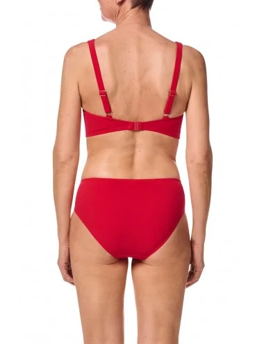 Haut de maillot de bain Chile paddé sans armatures rouge amoena