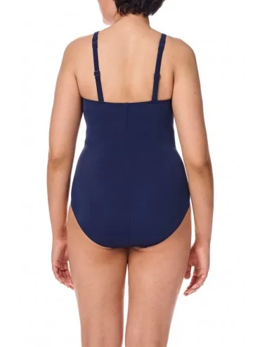 Maillot de bain une pièce Thassos haute encolure Bleu Navy / Multi amoena