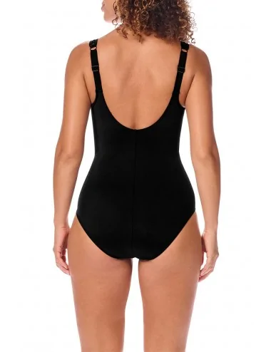 Maillot de bain une pièce Palermo FB noir black blanc cassé off-white amoena