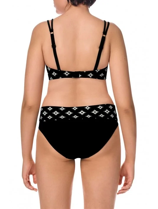 Haut de maillot de bain Palermo sans armatures noir black blanc cassé off white amoena