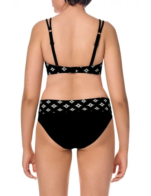 Haut de maillot de bain Palermo sans armatures noir black blanc cassé off white amoena