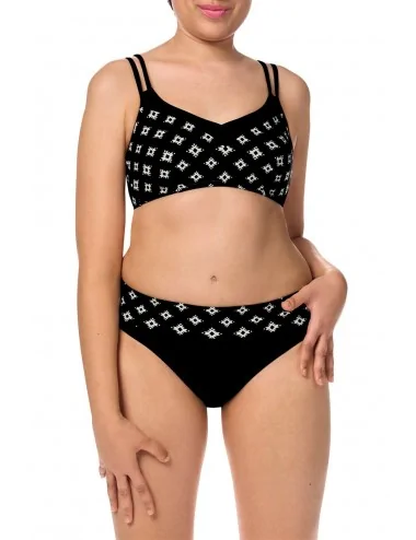 Haut de maillot de bain Palermo sans armatures noir black blanc cassé off white amoena