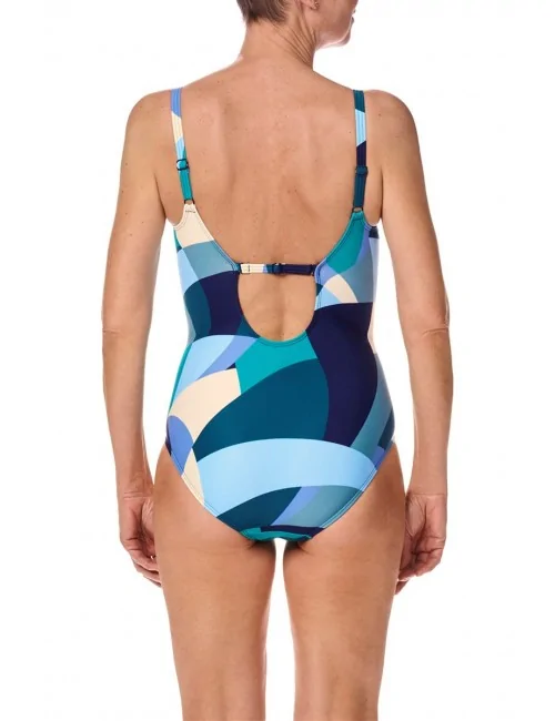 Maillot de bain une pièce Lisbon jade multi amoena