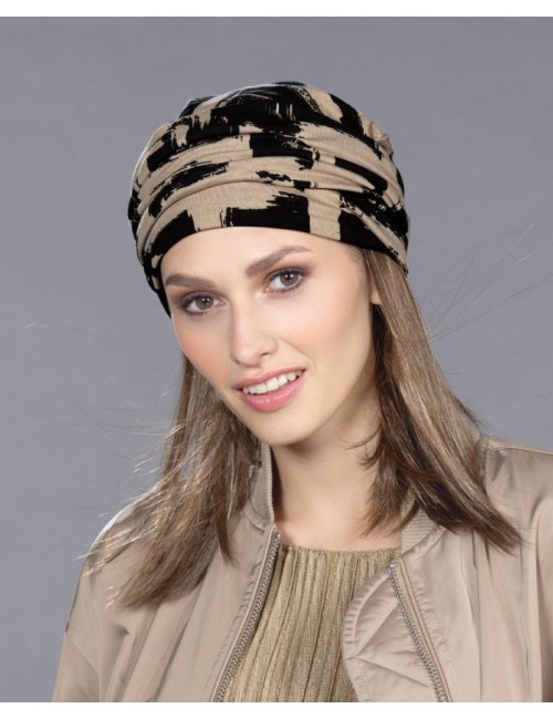 Bonnet GOGA beige/black ELLEN WILLE