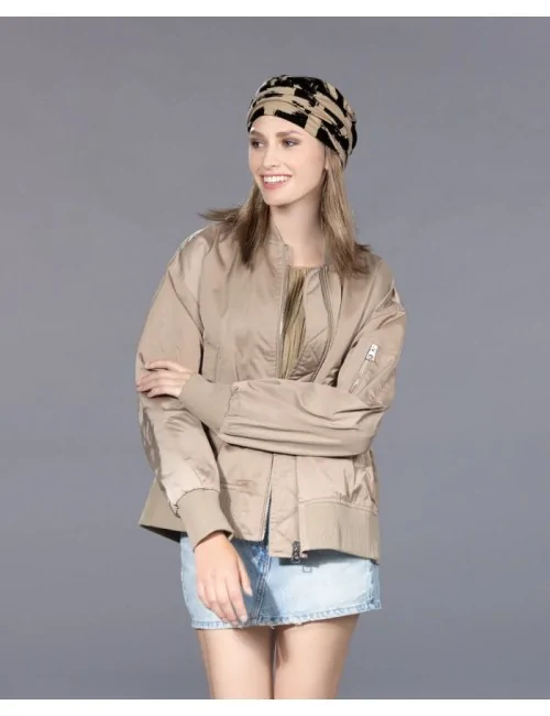 Bonnet GOGA beige/black ELLEN WILLE