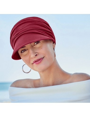 Casquette Anti-UV UPF50+ SOLANA Grenat Elite hair