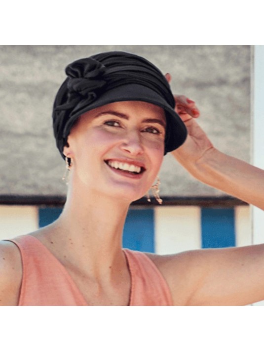 Casquette Briana Cap Bambou Noir Elite Hair Christine HeadWear Casquette Briana Cap Bambou Noir Elite Hair Christine HeadWear