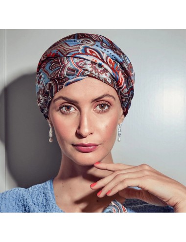 Bonnet en soie Boho Hibiscus Royal Elite Hair Christine HeadWear