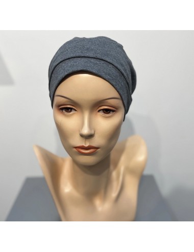Bonnet Basic Coton Gris Ardoise Elite Haire Christine HeadWear