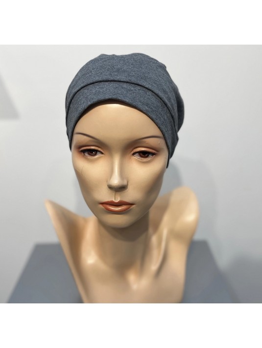 Bonnet Basic Coton Gris Ardoise Elite Haire Christine HeadWear Bonnet Basic Coton Gris Ardoise Elite Haire Christine HeadWear