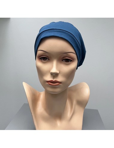 Bonnet Basic Coton Bleu Pétrol Elite Haire Christine HeadWear