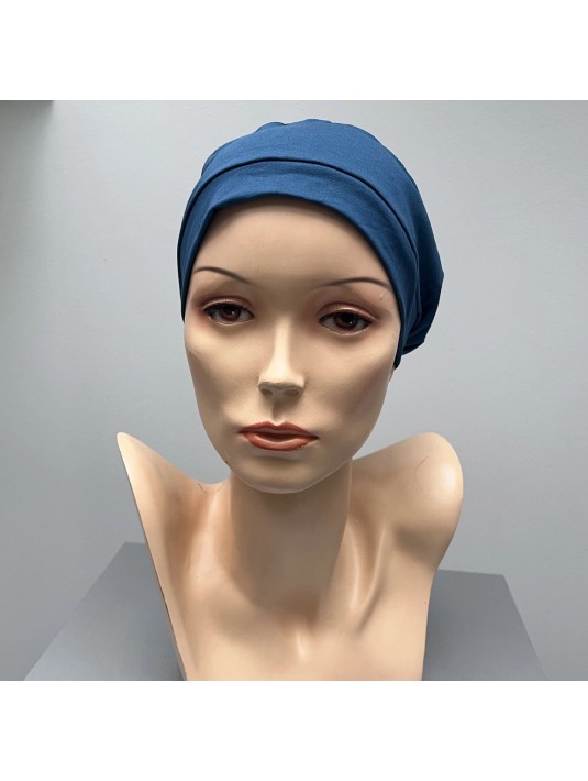 Bonnet Basic Coton Bleu Pétrol Elite Haire Christine HeadWear Bonnet Basic Coton Bleu Pétrol Elite Haire Christine HeadWear