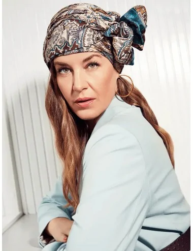 Foulard en soie Boho Hibiscus Royal Elite Hair Christine HeadWear