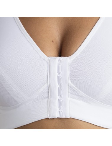 Brassière de contention Bio Médicoton blanc Coeur de Lys