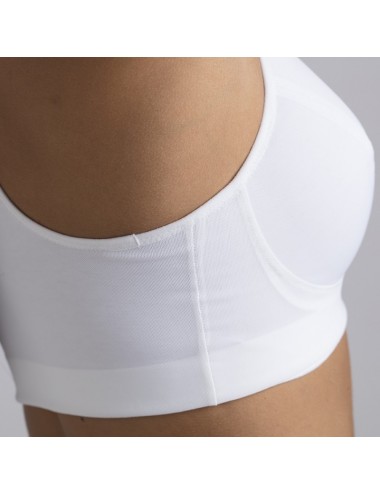 Brassière de contention Bio Médicoton blanc Coeur de Lys