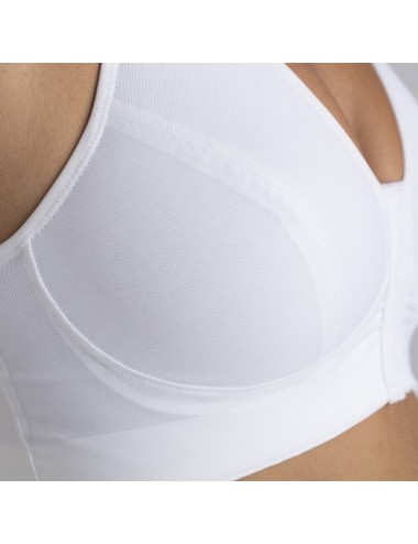 Brassière de contention Bio Médicoton blanc Coeur de Lys