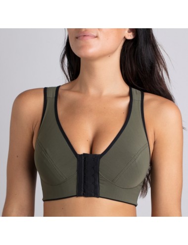 Brassière de contention Bio Médicoton blanc Coeur de Lys