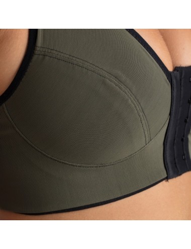 Brassière de contention Bio Médicoton Kaki Coeur de Lys