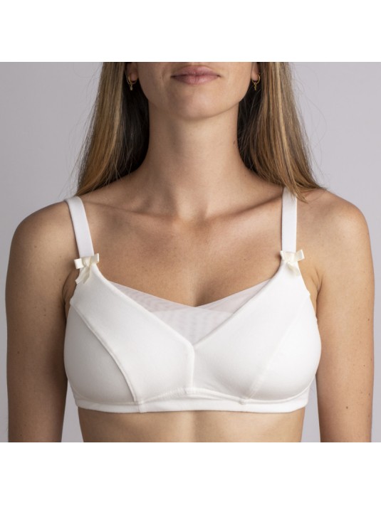 Soutien-gorge Coton Bio Mégane Ivoire Coeur de Lys Soutien-gorge Coton Bio Mégane Ivoire Coeur de Lys
