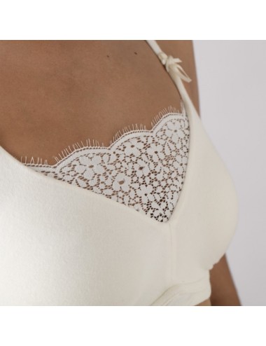 Soutien-gorge Coton Bio Capucine Ivoire Coeur de Lys