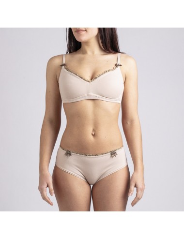 Soutien-gorge Coton Bio Marguerite Chair pour prothèse mammaire externe Coeur de Lys