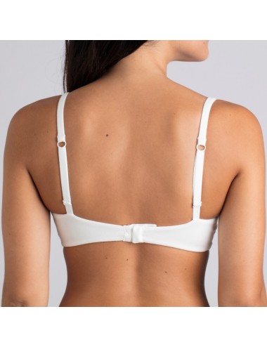Soutien-gorge Coton Bio Marguerite Ivoire beige pour prothèse mammaire externe Coeur de Lys