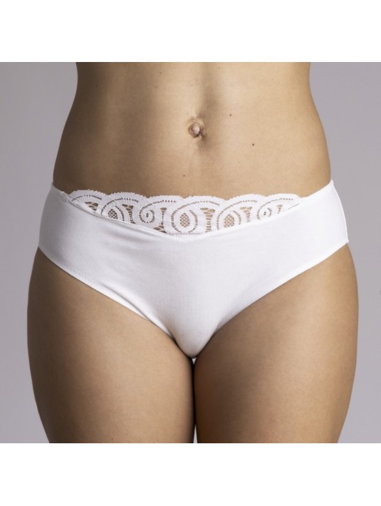 Culotte coton bio Nathalie Ivoire Cœur de Lys Culotte coton bio Nathalie Ivoire Cœur de Lys