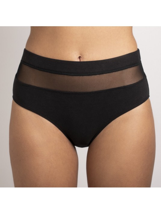 Culotte en coton Bio Mégane Noir Coeur de Lys Culotte en coton Bio Mégane Noir Coeur de Lys
