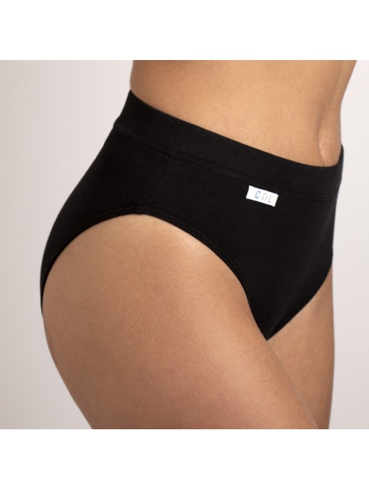 Culotte Coton Biologique Marie Noire Cœur de lys Culotte Coton Biologique Marie Noire Cœur de lys