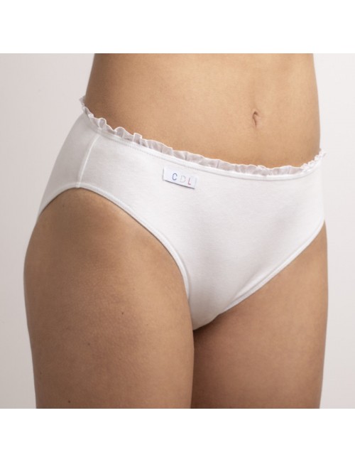 Culotte en coton bio Lison Gris Cœur de Lys