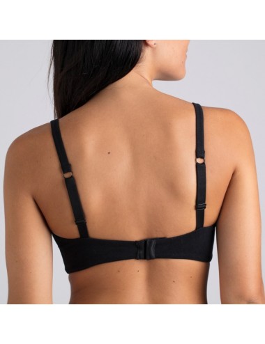 Soutien-gorge Coton Bio Johanna Noir Coeur de Lys