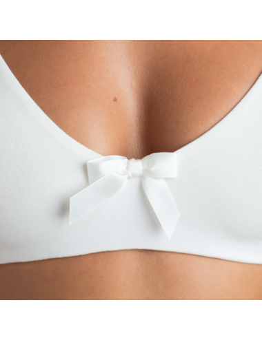 Soutien-gorge Coton Bio Johanna Ivoire  Coeur de Lys