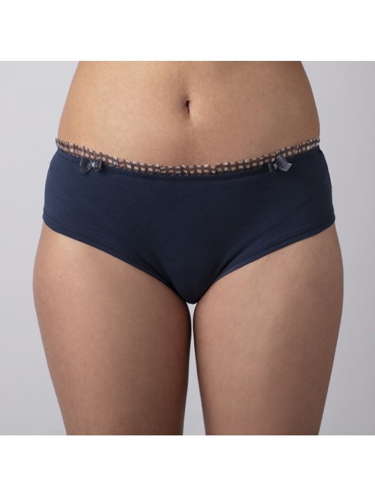 Culotte coton bio Marguerite Bleu Marine Cœur de Lys Culotte coton bio Marguerite Bleu Marine Cœur de Lys