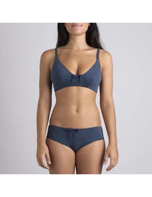 Culotte en Coton Bio Johanna Noir Cœur de Lys