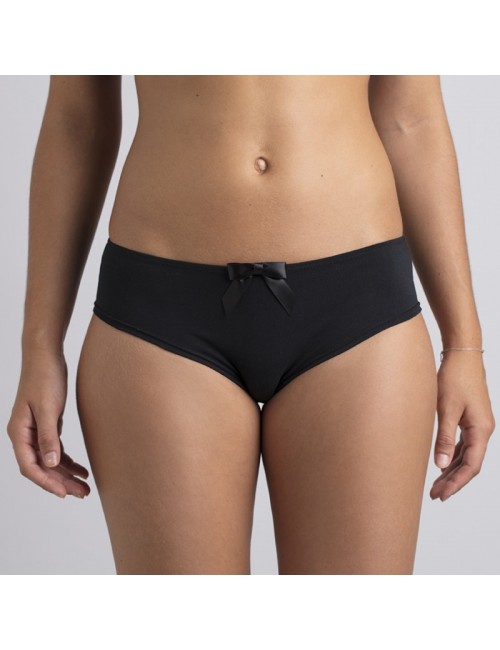 Culotte en Coton Bio Johanna Noir Cœur de Lys